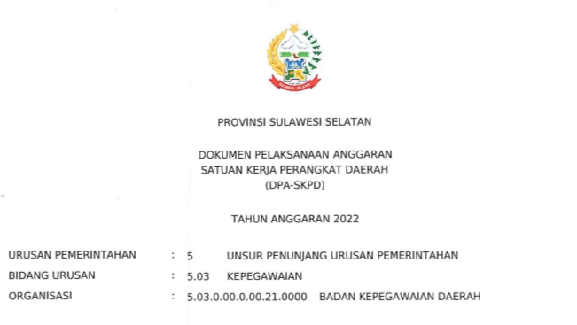 daftar-pelaksanaan-anggaran-dpa-bkd-ta-2022